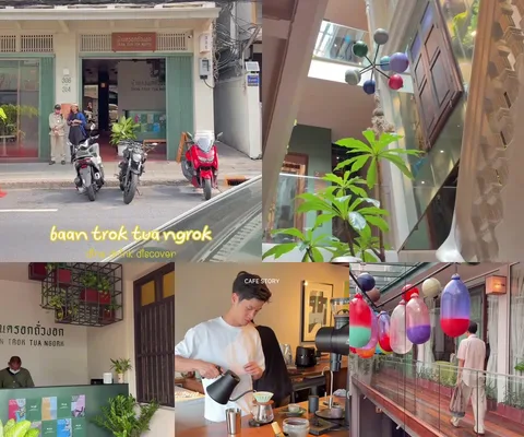 ภาพรีวิว บ้านตรอกถั่วงอก — คาเฟ่และพื้นที่พักผ่อนในอาคารเก่าย่านเยาวราช