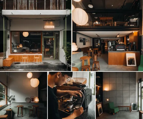 ภาพรวม 5 ภาพแรกจากโพสต์รีวิว Once in a Blue Moon Cafe & Hostel