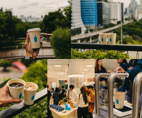 ภาพรีวิว Blue Bottle Coffee • Central Park — กาแฟสาขาแรกในไทยบนชั้น 1 ดุสิต เซ็นทรัล พาร์ค