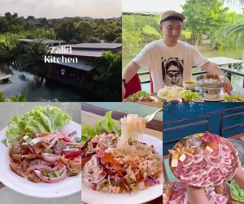 ภาพรีวิว Zalid Kitchen • คลองสี่ — อาหารไทยและหมูกระทะในบรรยากาศริมน้ำ