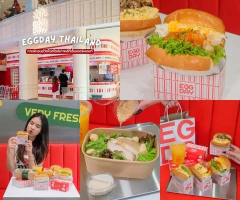 ภาพรีวิว Eggday Thailand • เซ็นเตอร์พอยท์ สยามสแควร์ — แซนด์วิชไข่สไตล์เกาหลีในร้านสีสันสดใส