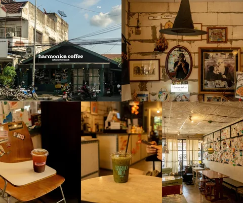 ภาพรีวิว Harmonica Coffee • ตาก — คาเฟ่และร้านอาหารพร้อมมุมนั่งในอาคารและกลางแจ้ง