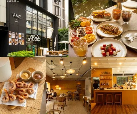 ภาพรีวิว VE/LA Studio • The Brunch Club สุขุมวิท 49 — บรันช์ กาแฟ และไวน์ในพื้นที่โทนไม้สุขุมวิท 49