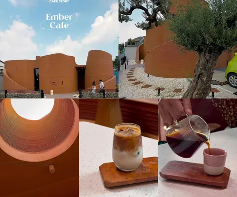 ภาพรีวิว EMBER Cafe & Wine • พระราม 9 — คาเฟ่สีส้มอิฐที่มีบรันช์และไวน์จากแหล่งปลูกภูเขาไฟ