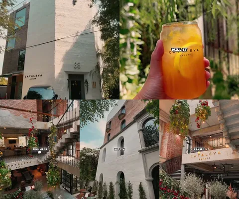 ภาพรีวิว Cataleya Estate • ปุณณวิถี 33 — คาเฟ่และร้านอาหารในอาคารอิฐบรรยากาศยุโรป