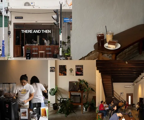 ภาพรีวิว There and Then • หาดใหญ่ — กาแฟและเบเกอรี่ในอาคารแถวบนถนนธรรมนูญวิถี
