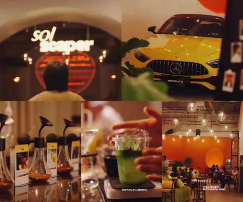 ภาพรีวิว SOL SCAPER • One Bangkok — คาเฟ่และบาร์ที่ใช้รถเป็นส่วนหนึ่งของพื้นที่