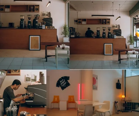 ภาพรีวิว Black Single Coffee • หางดง — บาร์กาแฟโทนไม้และมุมนั่งริมหน้าต่าง
