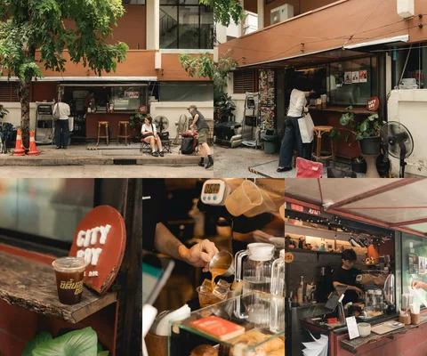 ภาพรีวิว City Boy Coffee Stand — คอฟฟีสแตนด์หน้าตึกเกาลินในทองหล่อซอย 4