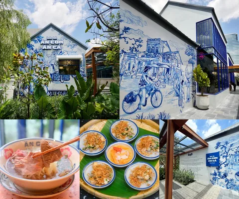 ภาพรีวิว Ăn Cơm Ăn Cá • อารีย์ — อาหารเวียดนามในบ้านโทนขาวและลายคราม