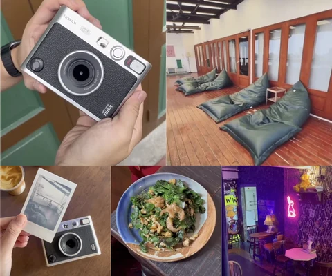 ภาพรีวิว Instax mini EVO • เดินคาเฟ่ทรงวาด