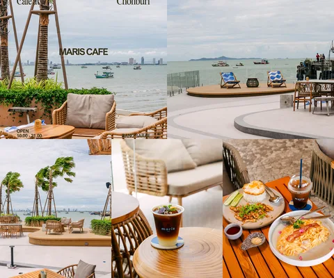ภาพรีวิว Maris Cafe • บางเสร่ — คาเฟ่ริมทะเลกับที่นั่งชมอ่าวบางเสร่