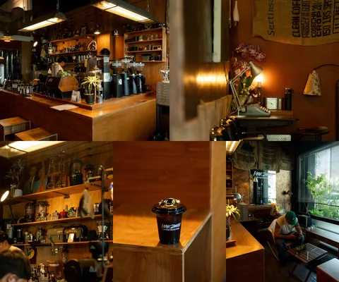 ภาพรีวิว Harzard Coffee Roasters • รามอินทรา 65 — โรงคั่วและบาร์กาแฟในบรรยากาศคล้ายพื้นที่แคมป์
