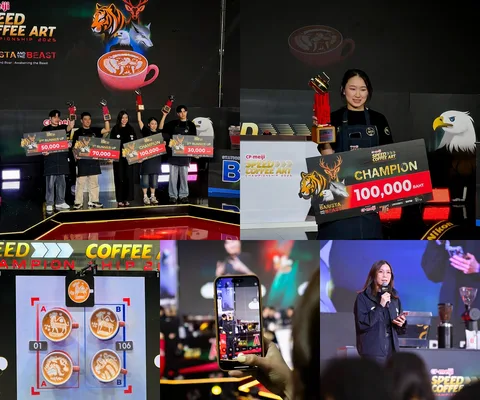 ภาพรีวิว CP-Meiji Speed Coffee Art Championship 2025
