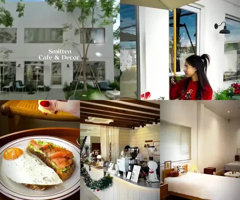 ภาพรีวิว Smitten Cafe & Decor • คลองหลวง — คาเฟ่และโชว์รูมเฟอร์นิเจอร์ที่จัดมุมนั่งในบรรยากาศบ้าน