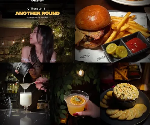 ภาพรีวิว Another Round • ทองหล่อ 13 — รูฟท็อปบาร์กับค็อกเทลและดนตรีสดในบรรยากาศโมเดิร์นลอฟต์
