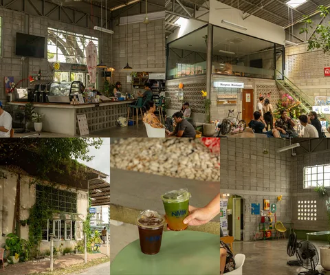 ภาพรีวิว NMW Cafe & Club • หนองมน — คาเฟ่และคอมมูนิตี้ในอาคารโกดังเก่า