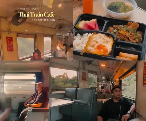 ภาพรีวิว ตู้เสบียงรถไฟ • เชียงใหม่–กรุงเทพ — อาหารและเครื่องดื่มในตู้เสบียงระหว่างเดินทาง