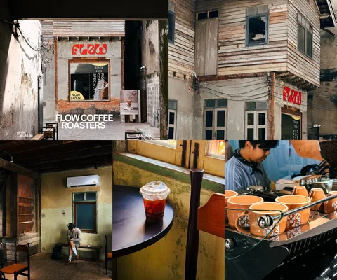 ภาพรวม 5 ภาพจากรีวิว Flow Coffee Roasters • สุรวงศ์ โดย @1.dayz