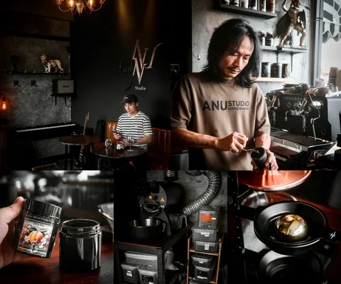 ภาพรีวิว Anu Studio & Coffee Roaster — คาเฟ่ลอฟต์และโรงคั่วกาแฟในลาดสวาย