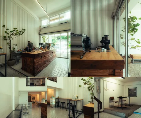 ภาพรีวิว Rowdy Coffee — คาเฟ่เพดานสูงกับเคาน์เตอร์ไม้ในย่านสวนดอก