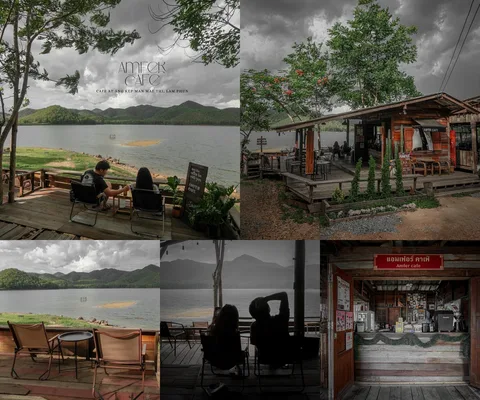 ภาพรีวิว AMFER’ Cafe — คาเฟ่เรือนไม้ริมอ่างเก็บน้ำแม่ธิ