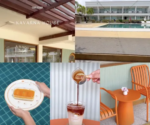 ภาพรีวิว Kavarna House — คาเฟ่โทนครีมและเบเกอรีโฮมเมดในโรงแรม Swan Lake
