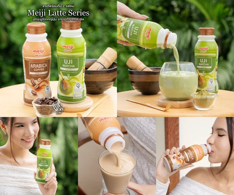 บรรยากาศและจุดเด่นของ Meiji Latte Series