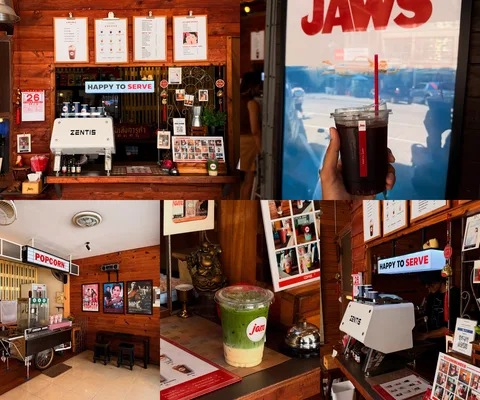 ภาพรีวิว Jom Cafe • หนองมน — คาเฟ่กลิ่นอายโรงหนังเก่าหลังตลาดหนองมน