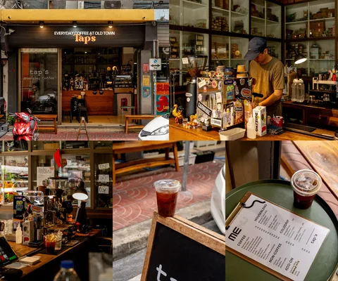 ภาพรีวิว tap’s Everyday Coffee • ตรอกโรงหมู — ร้านกาแฟที่อยู่ร่วมกับร้านอะไหล่ในซอยสุกร 1