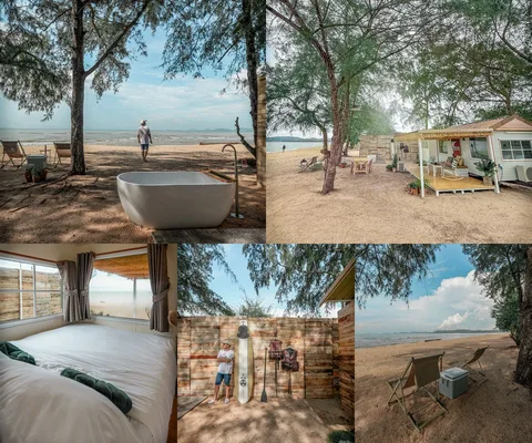 ภาพรีวิว Beluga Camping — ที่พักรถบ้านธีมเบลูก้าริมหาดนภาธาราภิรมย์