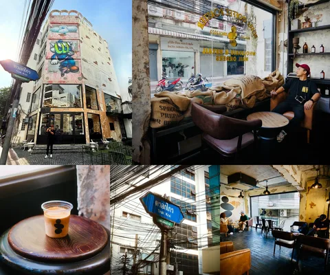 ภาพรีวิว BEANS Coffee Roasters • ทรงวาด — กาแฟและรายละเอียดอินดัสเทรียลในตรอกไกร